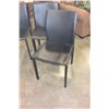 Image 3 : FOUR BLACK LEATHER DINING CHAIRS