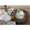Image 4 : LOT OF LIMOGE MINATURES AND HAND PAINTED INKWELL PLATES ETC