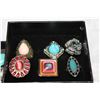 Image 3 : TURQUOISE STYLE JEWELLRY AND SIX RINGS