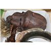 Image 2 : STONE CARVING STONE MASK AND WOOD SCORPION