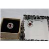 Image 1 : STERLING AND RUBY PENDANT NECKLACE AND RING