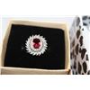 Image 2 : STERLING AND RUBY PENDANT NECKLACE AND RING