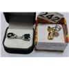 Image 1 : DINNER RING AND STERLING EARRINGS
