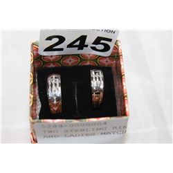 TWO STERLING RING BANDS MENS AND LADIES MATCHING