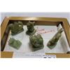 Image 1 : LOT OF FIVE GREEN JADE FIGURES