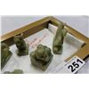 Image 3 : LOT OF FIVE GREEN JADE FIGURES