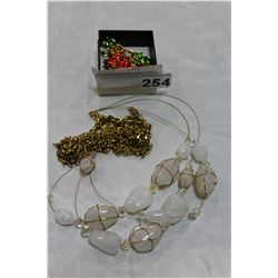 ESTATE NECKLACES AND CHRISTMAS PIN