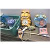 Image 1 : TOTE OF ASSORTED NOVELTY CLOCKS ETC