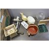 Image 2 : LARGE BOX OF VINTAGE KITCHEN WARE ENAMEL ETC