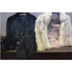 FUR COATS BLACK MINK AND WHITE FUR COAT