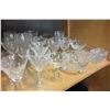 Image 2 : LOT OF THUMB PRINT CRYSTAL GLASSES WATERFORD AND OTHER CRYSTAL DISHES