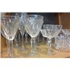 Image 3 : LOT OF THUMB PRINT CRYSTAL GLASSES WATERFORD AND OTHER CRYSTAL DISHES