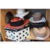 Image 1 : SHELF OF VINTAGE HATS AND HAT BOXES