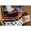Image 3 : SHELF OF VINTAGE HATS AND HAT BOXES