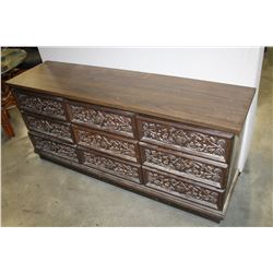 WALNUT 6 DRAWER DRESSER
