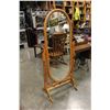 Image 1 : OAK FRAMED CHEVAL MIRROR