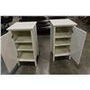 Image 2 : PAIR OF 1 DOOR WHITE NIGHTSTANDS