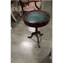 MAHOGANY CURIO TABLE