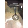 Image 1 : PAIR OF ROUND MODERN GLASSTOP STONE AND METAL ENDTABLES