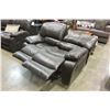 Image 8 : BRAND NEW BROWN PALOMINO FABRIC SOFA SET, WITH COUNTOURED MEMORY FOAM SEATS, WHITE BROWN STITCHING, 