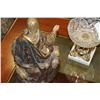 Image 4 : RELIGIOUS FIGURE AND CRYSTAL COMPOTE