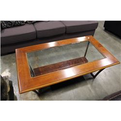 MODERN GLASSTOP 2 TIER COFFEE TABLE