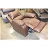 Image 3 : NEW BROWN LEATHER LOOK ROCKING RECLINER CHAIR RETAIL $799