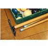 Image 3 : SET OF BELGIUM POOL BALLS AND TWO CUES AND BRIDGE