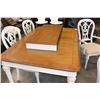 Image 5 : MODERN CARVED COMTEMPORARY DINING TABLE WITH LEAF AND FOUR CHAIRS