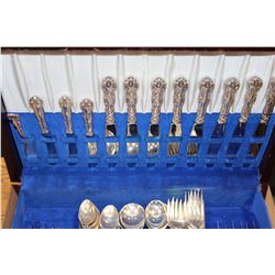 CASED FLATWARE AND TEN PIECE SERVING SET