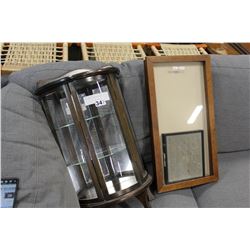 TWO SMALL DISPLAY CASES