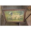 Image 2 : VINTAGE OAK FRAMED DOGS PRINT AND HANDMADE CHRISTMAS TREE MADE FROM JEWELLRY