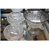 Image 1 : SILVER OVERLAY CRYSTAL COMPOTE PITCHER AND TWO ASHTRAYS