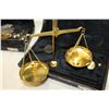 Image 2 : THREE BRASS GOLD SCALES