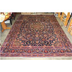 NEW 100% WOOL, PERSIAN HAND KNOTTED BLUE, RED, WHITE, AREA CARPET, SIZE 155 INCH BY 115.5 INCH