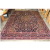 Image 1 : NEW 100% WOOL, PERSIAN HAND KNOTTED BLUE, RED, WHITE, AREA CARPET, SIZE 155 INCH BY 115.5 INCH