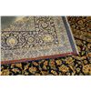 Image 4 : NEW 100% WOOL, HAND KNOTTED YELLOW, NAVY BLUE AREA CARPET, SIZE 148.5 INCH BY 118 INCH