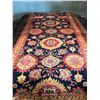 Image 2 : NEW 100% WOOL, HAND KNOTTED NAHVAN , RED, BLACK, ORANGE AREA CARPET, SIZE 139 INCH X 55 INCH.