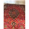 Image 2 : NEW 100% WOOL, HAND KNOTTED TABRIZ , RED, BLACK, ORANGE AREA CARPET, SIZE 144 INCH X 56 INCH.