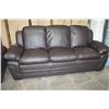 Image 2 : NEW BROWN LEATHER ASHLEY DESIGN SOFA AND LOVESEAT, CONTEMPORARY COMFORTABLE SEATING, RETAIL $2199