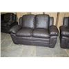 Image 3 : NEW BROWN LEATHER ASHLEY DESIGN SOFA AND LOVESEAT, CONTEMPORARY COMFORTABLE SEATING, RETAIL $2199