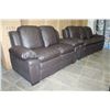 Image 4 : NEW BROWN LEATHER ASHLEY DESIGN SOFA AND LOVESEAT, CONTEMPORARY COMFORTABLE SEATING, RETAIL $2199