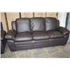 Image 2 : NEW BROWN LEATHER ASHLEY DESIGN SOFA AND LOVESEAT, CONTEMPORARY COMFORTABLE SEATING, RETAIL $2199