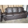 Image 2 : NEW BROWN LEATHER ASHLEY DESIGN SOFA AND LOVESEAT, CONTEMPORARY COMFORTABLE SEATING, RETAIL $2199