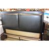 Image 5 : NEW FLOOR MODEL QUEENSIZE MODERN BEDFRAME WITH TWO STORAGE DRAWERS AND LEATHER INSET HEADBOARD, RETA