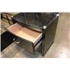 Image 3 : NEW FLOOR MODEL MODERN 2 DRAWER GLASS TOP ENDTABLE RETAIL $349