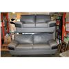 Image 1 : GREY MODERN SOFA AND LOVESEAT