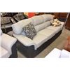 Image 1 : AS NEW FLOOR MODEL 2 TONE GREY FABRIC MODERN PILLOW BACK SOFA AND CHAIR