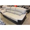 Image 3 : AS NEW FLOOR MODEL 2 TONE GREY FABRIC MODERN PILLOW BACK SOFA AND CHAIR