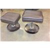 Image 2 : 2 GAS LIFT LEATHER STOOLS WITH STORAGE